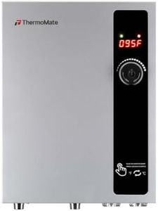 Tankless Water Heater Electric 27kW 240 Volt, thermomate On Demand Instant Endless Hot Water Heater, Digital Temperature Display for Residential Whole House Shower, 114A GRAY