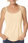 Amoena Women's Valetta Pocketed Camisole W/Built in Shelf Bra Nude, Nude, 12