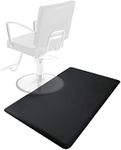 Nywele Professional 3 ft. x 5 ft. Barber & Salon Shop Chair Anti-Fatigue Floor Mat - Black Rectangle - 1 in. Thick