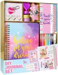 DIY Journal Kit for Girls - 48pcs DIY Journal Set for Tween & Teen Girls, Stationery Set, Scrapbook & Diary Supplies Set, Journaling Art Crafts Kit, Ideal Gifts for 8 9 10 11 12 13 14 Year Old Girl