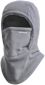 Unisex Windproof and Warm Balaclava, Winter Warm Neck Mask Ear Covering Balaclava Hat for Skiing,Motorcycle (US, Alpha, One Size, XX-Large, Grey)