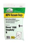 Clean Obsessed H-10 HEPA Bags Fits Riccar Model 1500 & Simplicity Type H (9 Bag Pack)