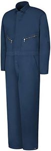 Red Kap Men's Insulated Twill Coverall with Quilted Lining, Long Sleeve, Navy, Large