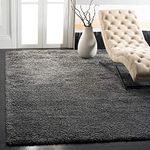 Safavieh California Premium Shag Collection SG151-8484 Area Rug, 5' 3" x 7' 6", Dark Grey