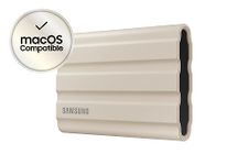 Samsung T7 Shield Portable SSD 1 TB - USB 3.2 Gen.2 External SSD Beige (MU-PE1T0K/EU)