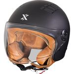 Shox Jetstream Solid Open Face Motorcycle Helmet M Matt Black