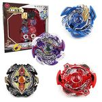 OBEST Bey Battling Tops, Metal Fusion Blade Game Set 4 Gyros with Launcher Gifts for Kids Boys Age 6+