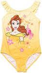 Disney Princess Belle Toddler Girls One Piece Bathing Suit Yellow 3T