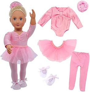 18" Doll Clothes Ballet Ballerina Outfits 5pcs Dance Dress for American OG Girl 18 Inch Doll Accessories Sets Doll Clothes Gifts