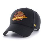 Vancouver Canucks Retro '47 NHL MVP Structured Adjustable Strap One Size Fits Most Black Hat Cap