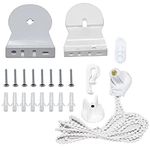 Roller Blind Fittings Kit 22pcs, 25mm Roller Blind Spares With METAL Brackets, Child Safety Clips, Bead Chain and Screws for Curtain Rods Windows Replacement Repair