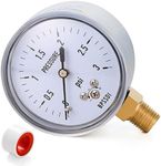 0-3 Psi Low Pressure Gauge, Capsule Gauge, Water Pressure Gauge, 2-1/2" Dial, 1/4" NPT Lower Mount, Stainless Steel Case, for Water Air ATV Tire Gas Pressure Test