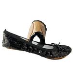 Sequin Foldable Portable Flats That fold and fit in a Bag (9, Black)