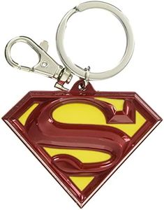 DC Colored Superman Logo Pewter Key Ring