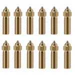 KOYOFEI 12PCS Brass Nozzles for K1 Max, 3D Printer Parts 6PCS 0.4mm, 3PCS 0.6mm, 0.8mm High Speed Brass Nozzle for Creality K1, Ender 3 V3 KE, CR-10 SE