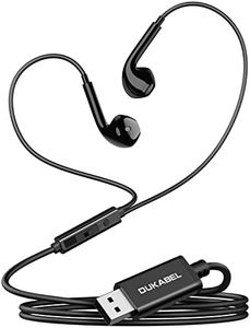 DuKabel Cuffie In-Ear USB Cuffie da gioco USB con microfono MEMS e controllo del volume Cuffie per PC con cancellazione del rumore per PS4 PS5 Computer Laptop Desktop Skype Office Live - 1,8 m