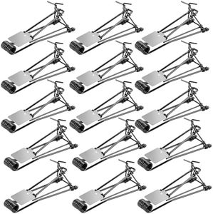 16 Pack Outdoor Gopher Traps - Reusable Metal Easy Set Weather Resistant Gopher Killer Trap for Lawn Garden Farm Outdoor, Quick Capture Mole Vole Trap, Black