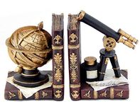 Bellaa 26355 Astronomy Bookends Galileo Space and Time Book Ends