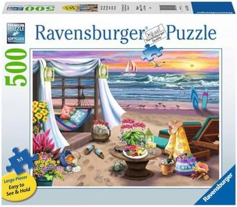 Ravensburger Cabana Retreat 500 Piece Large Format Jigsaw Puzzle for Adults - 16792 - Every Piece is Unique, Softclick Technology Means Pieces Fit Together Perfectly