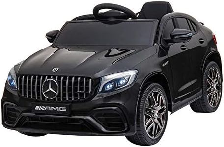 HOMCOM Coche Eléctrico para Niño Mayor de 3 Años con Mando a Distancia con Música y Luces Doble Apertura de Puerta Batería 12V Carga 30kg 115x70x55cm Negro