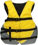 MW Adult Universal Life Vest, USCG Approved Type III Life Jacket for Adults, Great for Boating, Fishing, Tubing, & Other Water Sports, Oversized 2XL-5XL (Yellow)