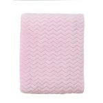 CREVENT Light Cozy Plush Fluffy Warm Fleece Stroller Blanket for Girl Infant Toddler Crib Cot Stroller (75cmX100cm Wave Baby Pink)