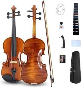 Vetimobato 4/4 Violin Set Full Size Fiddle Kit Handmade Solidwood for for Adults Beginners with Hard Case, Shoulder Rest, Rosin, Bow and Extra Strings