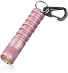 LED Small Torch,LUMINTOP EDC01 Keychain Torch, 120 lumens Pocket EDC,36 Hours Long Lasting,3 Modes,IPX8 Waterproof,Powered by AAA Battery(not Included) for Indoor and Outdoor (Pink)