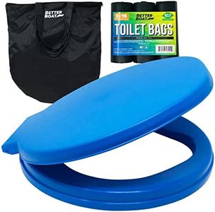 Portable Camping Toilet Kit, 5-Gallon & 8-Gallon Bucket Toilet Seat with Lid, Waste Bags & Carry Case for Boating, Outdoor, Travel, and Emergency Use. Ideal Bathroom Solution for Adults