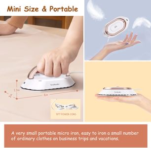 Newbealer Mini Travel Iron – Compact Portable Gold Iron