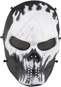 AOUTACC Airsoft Skull Mask,Full Face Skull Tactical Mask for Masquerade Ball, Party and Halloween Cos Skull Mask,Cs War Game,BB Gun