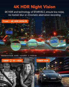 VANTRUE N4 Pro 4K Dash Cam – Front and Rear Car Camera
