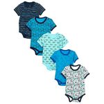 TuddyBuddy 100% Cotton Multi Color Romper/Bodysuit/Onesie for Baby Boy & Baby Girl (2 Years-3 Years, Pack of 5 Onesie)