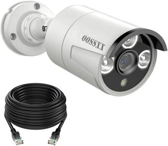 OOSSXX (5.0MP POE Extend Camera with 60 feet Cable) Microphone Inside Outdoor/Indoor Video Surveillance Security Waterproof Wired POE Camera, Just Extend POE Kits