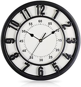 30cm Wall Clock - Quiet and no Ticking, Easy to Read, Suitable for Home, Office, Classroom, School - Battery Powered,Energy Saving - Retro Roman Numerals Style