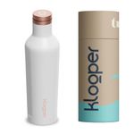 Klooper Insulated Bottle White Rose, 500ML|Stainless Steel 304 Bottle|Thermosteel Hot and Cold Steel Water Bottle | Kids Bottle |Sports Bottle | Gym Bottle |Travel Bottle