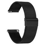 TStrap Mesh Watch Band Metal - Black Quick Release Watch Strap for Men Women - Stainless Steel Smart Bracelet Montre Homme Replacement - 18mm 20mm 22mm