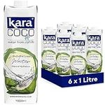 Kara Pure Coconut Water 6 x 1-Litre, Replenishing Refreshment for Natural Hydration, Coconut Taste, Packed With Electrolytes, Gluten Free, Full Of Vitamin C & Potassium