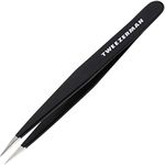 TWEEZERMAN Stainless Steel Point Tweezer in Assorted Colors