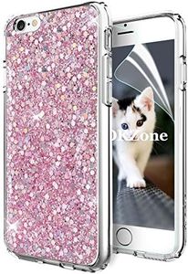 OKZone Funda iPhone 6S Plus,Funda iPhone 6 Plus, Cárcasa Brilla Glitter Brillante TPU Silicona Teléfono Smartphone Funda Móvil Case para Apple iPhone 6 Plus/iPhone 6S Plus 5,5" (Rosado)