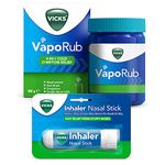 Vicks Bundle: VapoRub 100g + Inhaler Nasal Stick, Relief of Cough Cold & Flu Like Symptoms, Relieves 4 Cold Symptoms: Nasal Catarrh, Nasal Congestion, Cough & Sore Throat