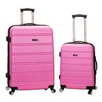 Rockland Luggage 20 Inch 28 Inch 2 Piece Expandable Spinner Set, Pink, One Size