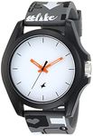 Fastrack Hashtag Quartz Analog White Dial Silicone Strap Unisex Watch-NR68011PP04