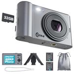 All-in-One Digital Camera with 48MP 1080p Photography and Full HD Video for Vlogging | 16x Zoom, 2.4" IPS Screen | 32GB Micro SD Card, Tripod and Extra Battery Included | ClicKid CAM20