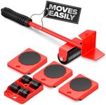 Furniture Lifter Tool Transport Shifter - Set of 5 Heavy Duty Appliance Rollers Moving Men Furniture Sliders for Tile Floors - Appliance Mover Leverage Tools Refrigerator Sliders for Hardwood Floors
