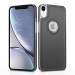 Pikkme Chrome Leather Back Cover | Flexible Pu Leather | Full Camera Protection | Silver Electroplated Chrome | Bumper Case for iPhone XR (Chrome Grey)