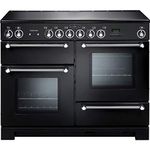 Rangemaster Kitchener KCH110ECBL/C 110cm wide Electric Range Cooker with Ceramic Hob - Black/Chrome - A/A Rated