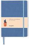 Softcover Ruled Journal with Thick 80 gsm Lined Cream Paper A5 size (8.3 inches x 5.4 inches) - Daily Writing Notebook Journal for Travel, School and Office Use - Diary Journal for Women and Men - French Blue