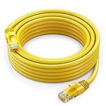 FEDUS 75 Meter Cat6A Shielded Foiled Twisted 4 Pair Sftp Sstp High Speed Gigabit Computer Network Internet Rj45 Lan Wire Patch Ethernet Cable For Printer, Personal Computer YELLOW