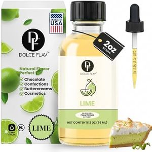 Dolce Flav Natural Lime Extract - 2 Ounce Oil-Soluble Multipurpose Flavoring Ideal for Candy Making, Baking, Lip Balm, and Ice Cream - Perfect Kitchen Gift for Holidays